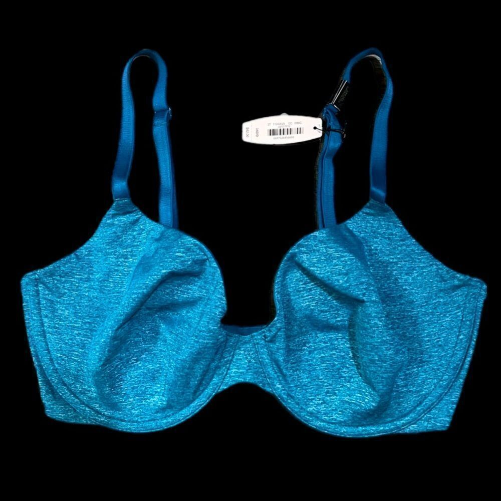Victoria’s Secret Unlined Semi Demi soft Supersoft bra marled teal 34DD